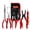 Red, variant on Automotive Electrical Disconnect Pliers 6/7-Piece High-Carbon Steel Connector Separator Kit, Hose Clamp & Trim Clip Removal Tools, Plug Release & Wire Terminal Remover for Auto Repair