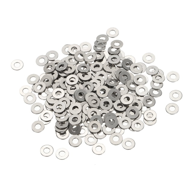 Uxcell Rondelles Plates, Matériel en Acier Inoxydable 304 Rondelle Assortie, Adapté pour Boulons Vis Usage Industriel 5 x 2 x 0.5 mm 300