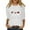 White, variant on Fiaer Christmas T Shirts for Women V Neck Crew Neck Shine Glass Holiday Tee 3/4 Sleeve Fall Loose Fit Plus Size Fashion Casual Xmas Tops White XL