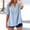 *Light Blue, variant on ClodeEU Women's Linen Blend Embroidered Short Sleeve Shirt,Casual Crewneck Blouse Top Army Green,Womens Plus L