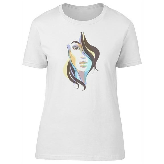 Abstract Face Of A Woman T-Shirt Women -Image by Shutterstock, Female Large
