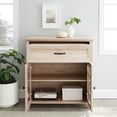 thumbnail image 4 of Classic Detailed Glass Double Door Accent Cabinet in White Oak, 4 of 6