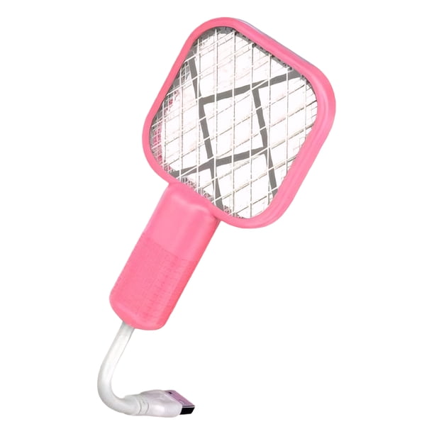 Matsuzay Matamoscas duradero para un control de mosquitos fácil y rápido Matamoscas eléctrico Mata mosquitos Repelente de insectos y plagas rosa