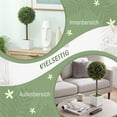thumbnail image 4 of HOMCOM Lifelike Artificial Plants Set of 2, 1.5FT Fake Boxwood Topiary Balls with 114 PE Leaves, Potted Faux Trees for Home Office Decor, Green, 4 of 9