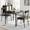 Black, variant on Twister.CK 3 Piece Dining Table Set, Kitchen Table and Chairs for 2, Wood Square Dining Room Table with 2 Upholstered Chairs, for Small Space, Apartment, Black