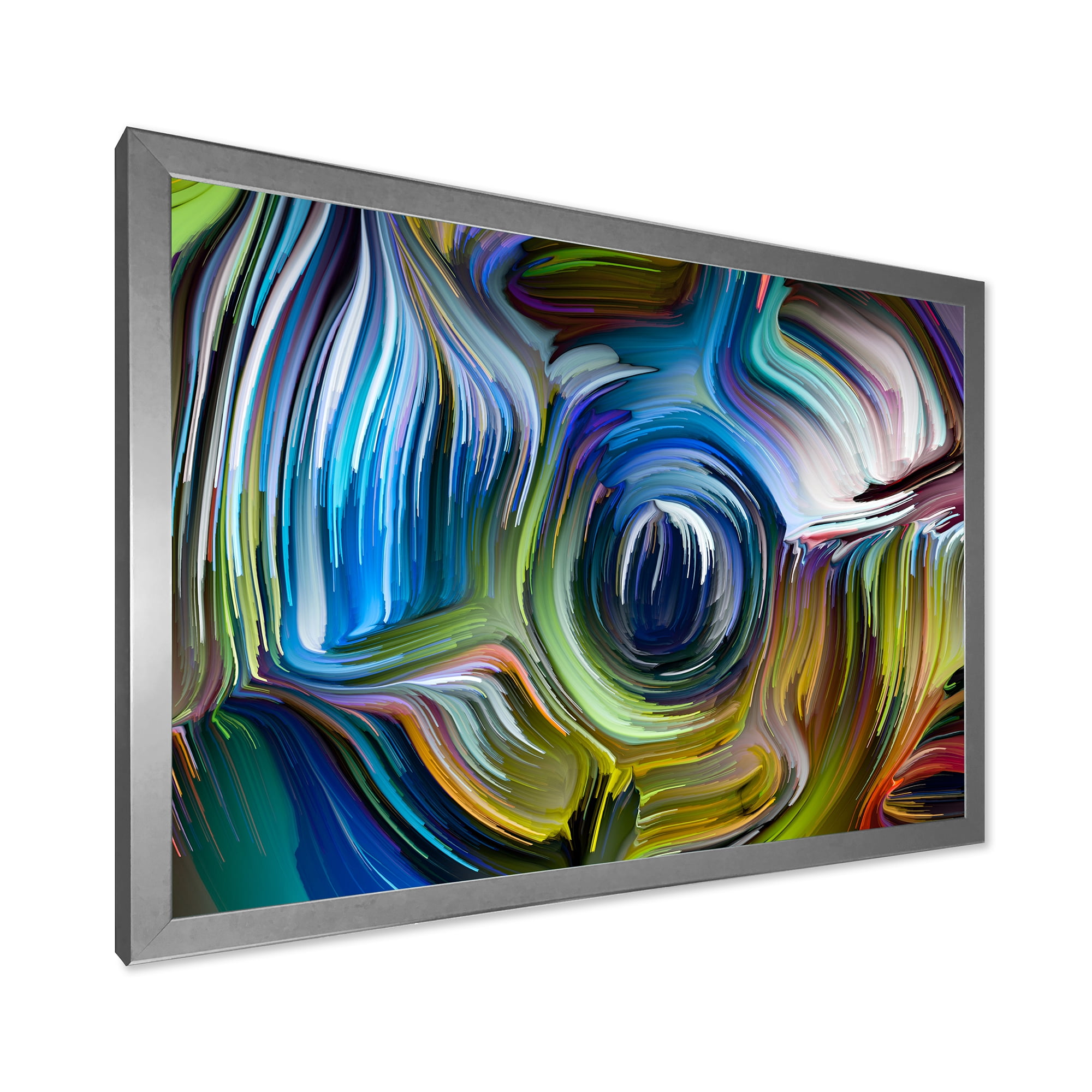 Designart 'Colour Spiral Fusion' Modern Framed Art Print