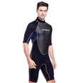 thumbnail image 2 of Mens Zip Back Surfing Swimsuit Short Sleeve Athletic Bathing Suit - 3mm Neoprene -, 2 of 10