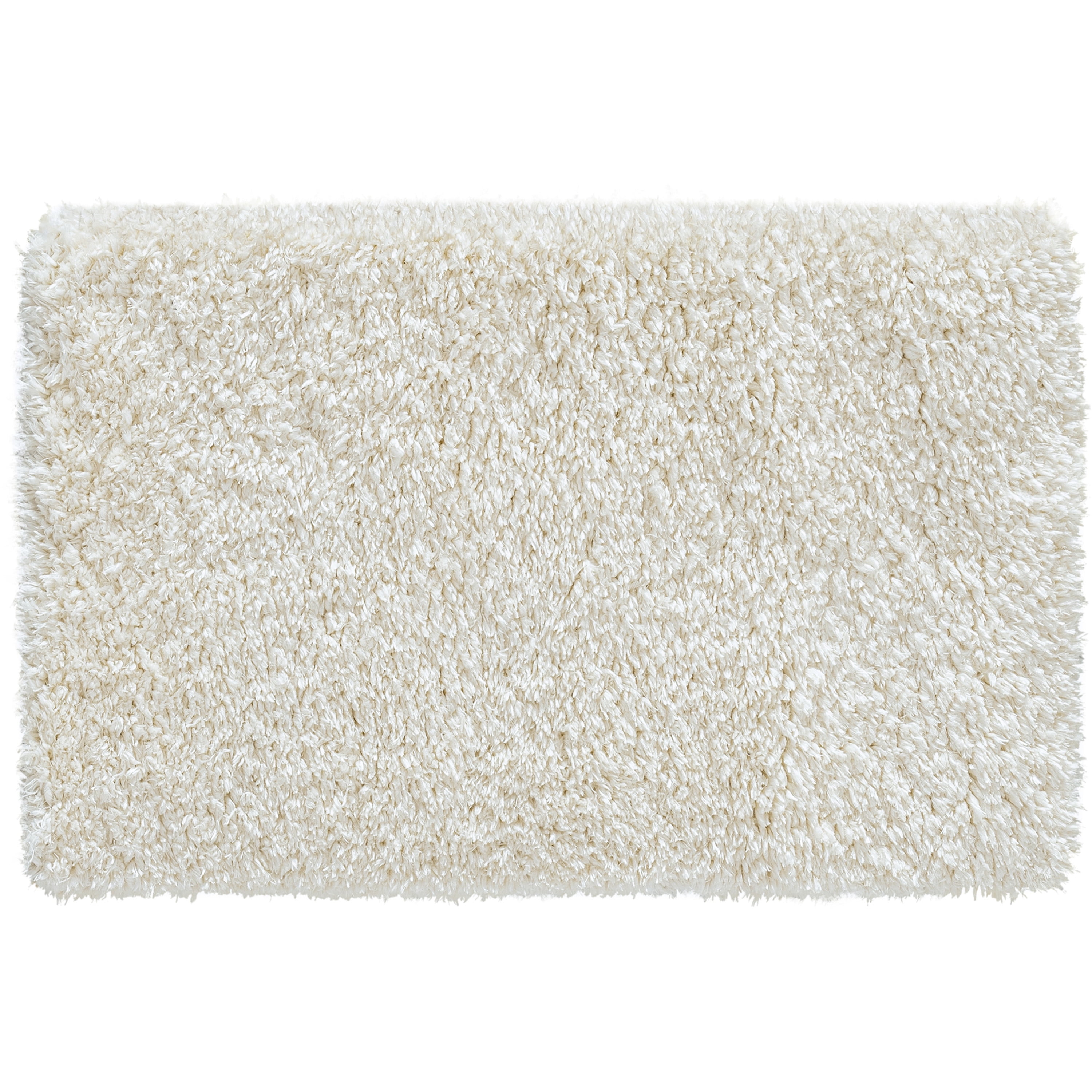 Transitional 2x3 Area Rug Shag Thick (2' x 3') Solid White Indoor Scatter Easy to Clean