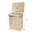 thumbnail image 3 of Laundry Hamper Handwoven Rattan Clothes Basket Laundry Basket with Liner & Lid, 3 of 9