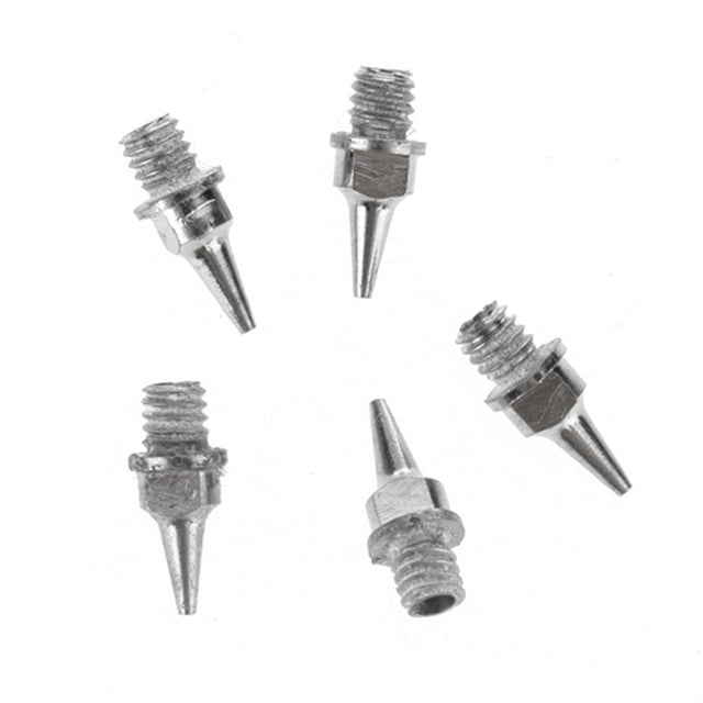 Reemplazo de boquilla Sunnimix Acero inoxidable 0.2mm para aerógrafo 5 piezas
