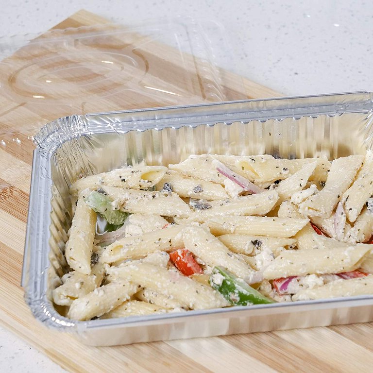 Aluminum Pan Oblong Take Out Foil Baking Containers with Dome Lids