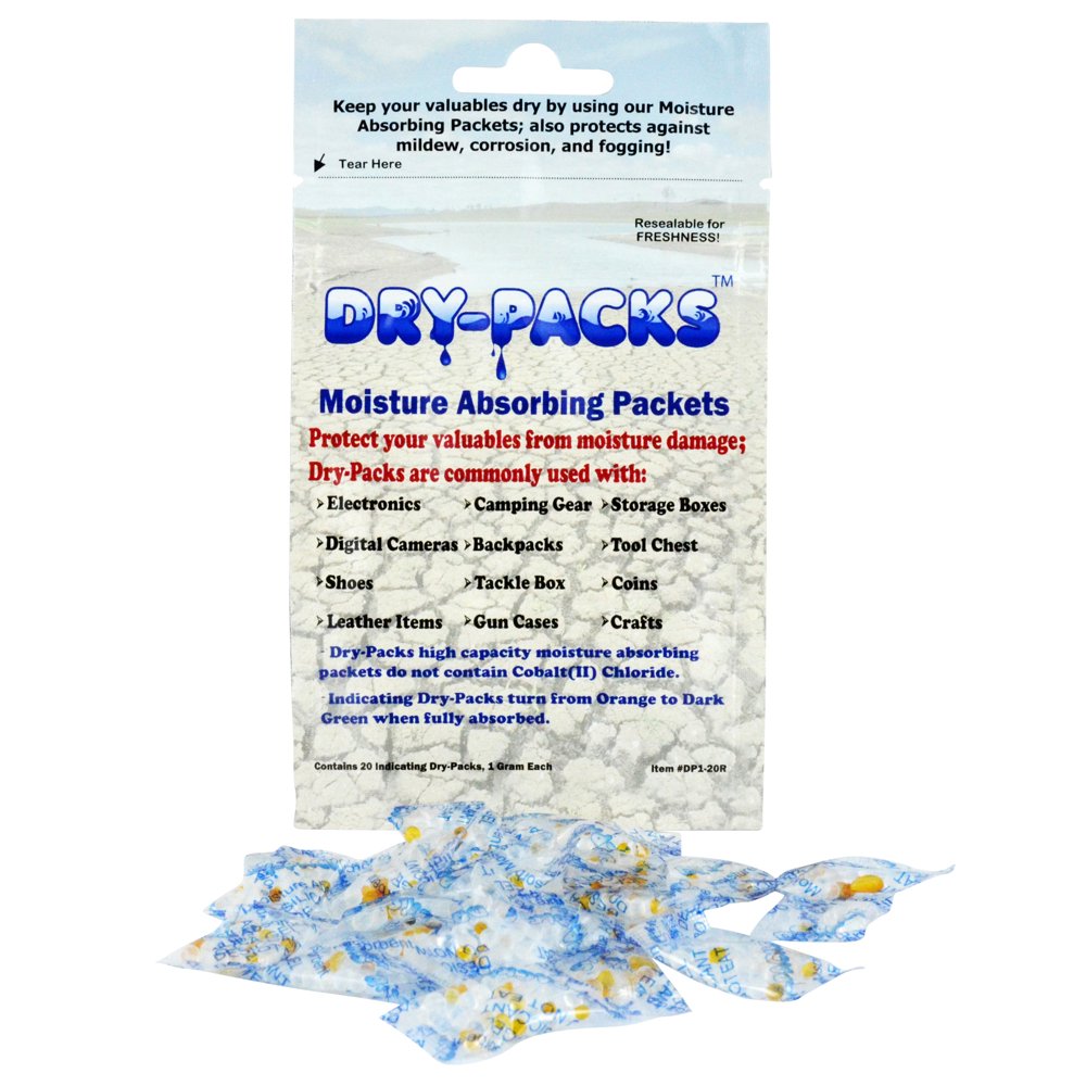 DryPacks DryPacks Moisture Absorbing Silica Gel Indicating 1g Packets (20pk)