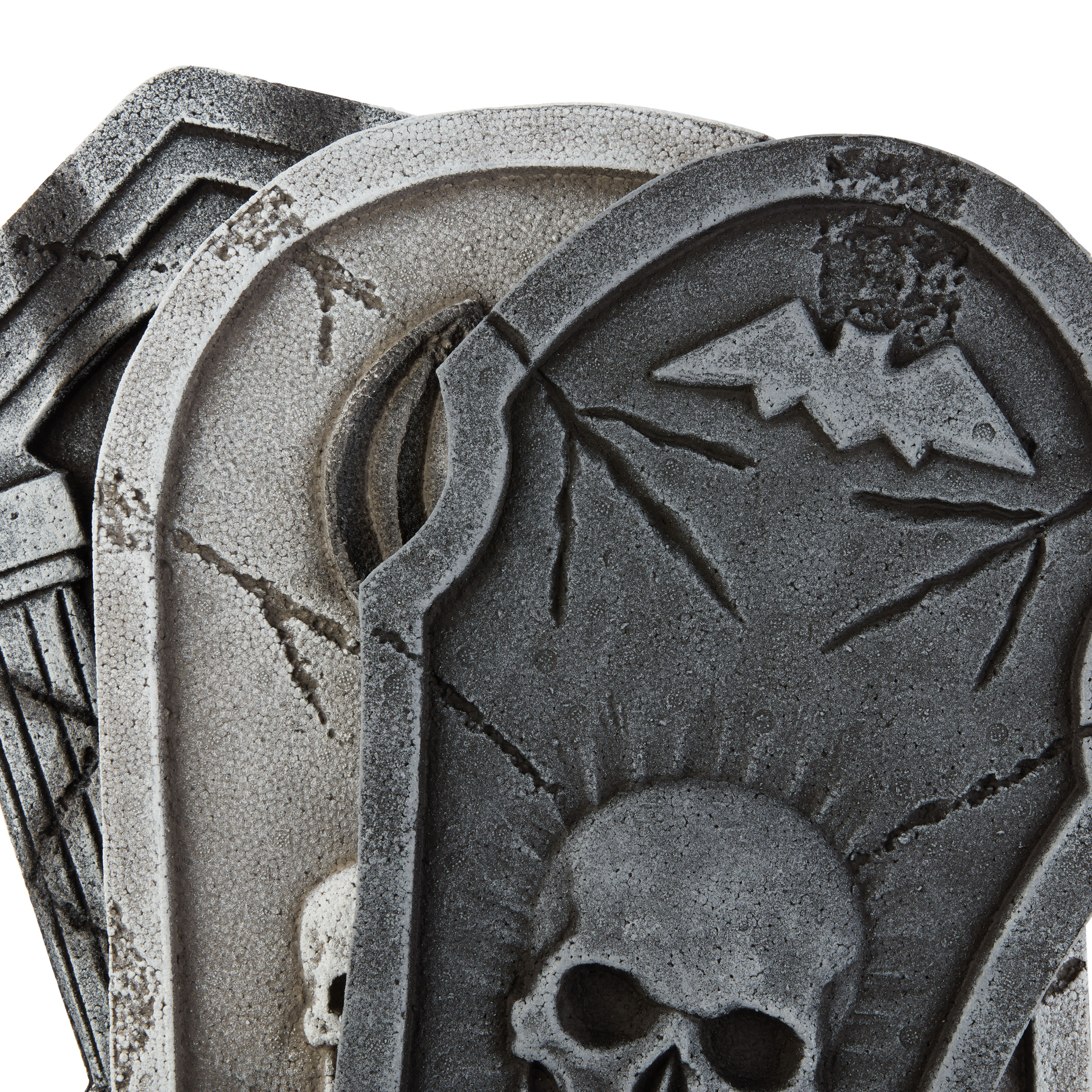 Way to Celebrate Halloween 6-Piece Tombstone Decoration Set, Gray - image 2 of 4