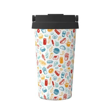 

Junzan Fast Food 2 for Stainless Steel Vacuum Insulated Tumbler - Reusable Insulated Cold Brew Iced Coffee Cup Thermos -Gifts for Women Men Him Her