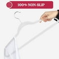 thumbnail image 4 of Lux Decor Collection Velvet Hanger 50 Pack - Clothing Hangers Non Slip, Heavy Duty Hanger 360 Degree Rotatable Hook - White, 4 of 9