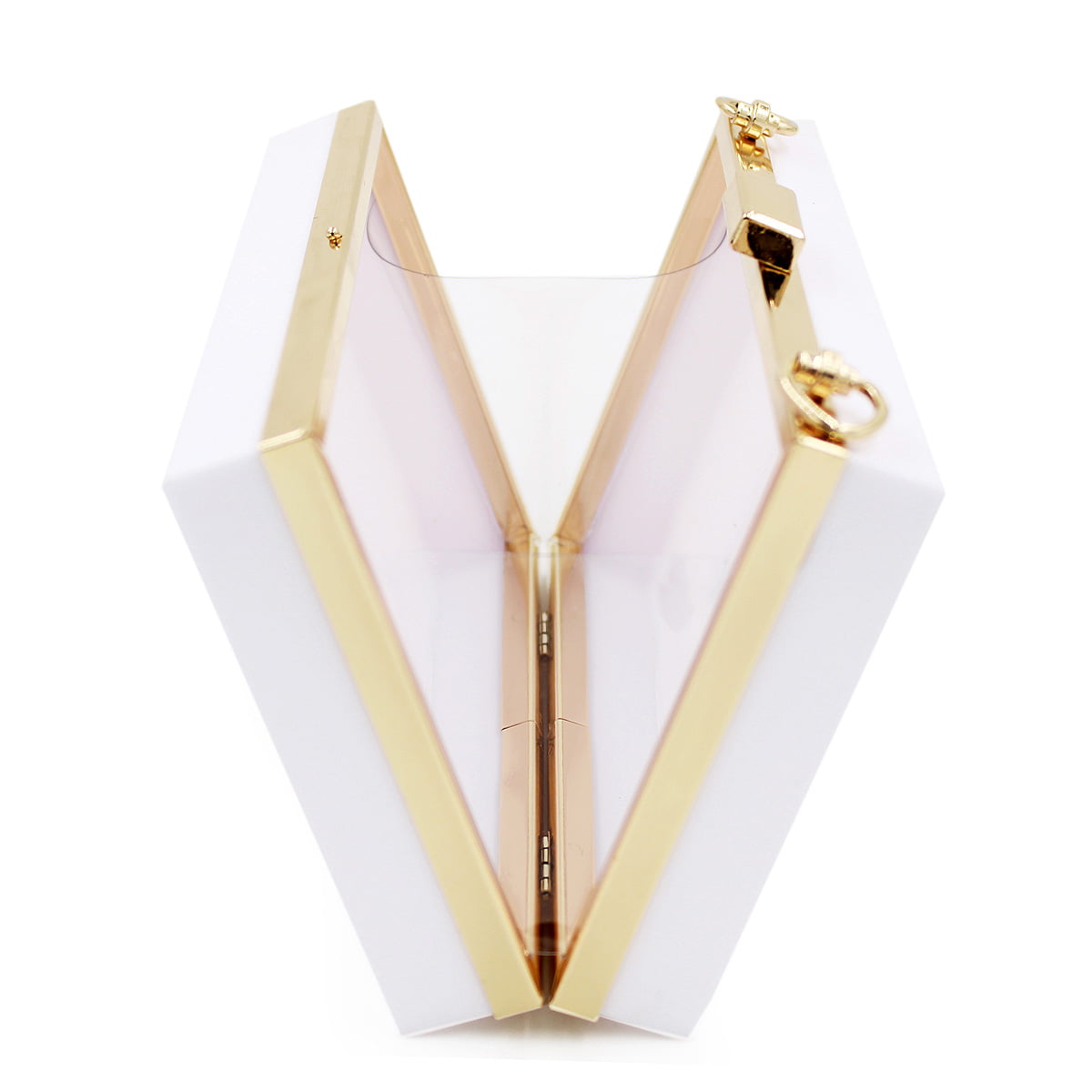 TrendsBlue Women's Premium Transparent Clear Acrylic Hard Box Clutch Bag Handbag