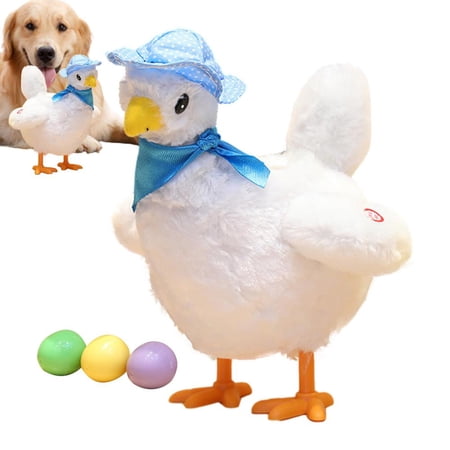 Lona Singing Plush Animals Plush Developmental Dancing Hen Realistic Chicken Figurine with Hat and Scarf for Family Gathering Holiday Party Interaction relaxing