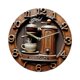 thumbnail image 2 of Reloj de pared con temática de café, colgante, silencioso, 2D, para decoración del hogar, con números arábigos, reloj decorativo para cocina y, 2 of 9