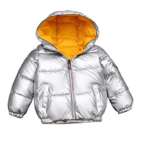 

Boys Down Jacket Girls Toddler Kids Coat with Hoodies Winter Chilrens Outwear Kids Reflecting Coat Windproof