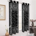 thumbnail image 3 of Bandana Pattern 2pcs Blackout Curtains For Living Room Bedroom Grommet Top Window Set for Left And Right Biparting Open, 3 of 6