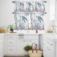 thumbnail image 3 of Sea Turtles Kitchen Curtains Valances and Tiers Set of 3 Retro Watercolor Coral Seaweed Seahorse Tier Curtains and Valance with Rod Pocket for Small Windows, 27.5"x24", 3 of 9