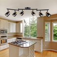 thumbnail image 3 of CRAFTRONOS 6 Light Foldable Track Lighting Kit, Matt Black Brass Finish Adjustable with Moden Flush Mount Ceiling Spotlight for Kitchen,Dining,Living, 3 of 7