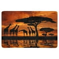 thumbnail image 1 of SUNENAT Giraffe Silhouette with Tree Over Sunrise in Kenya African Savanna Doormat Indoor And Outdoor Door Mat, Entrance Rug Floor Mats Rubber Backing, 23.6"(L) x 15.7"(W), 1 of 5
