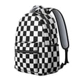 thumbnail image 2 of Black and White Checkered Backpack for School,Cute School Bag,Schoolbag with Adjustable Shoulder Straps & Padded Back,15.3"x11"x7.1".﻿, 2 of 6