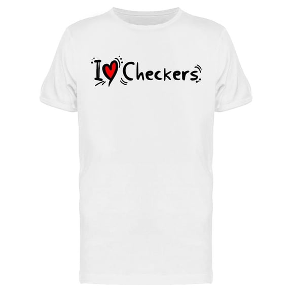 I Love Checkers T-Shirt Men -Image by Shutterstock, Male Small