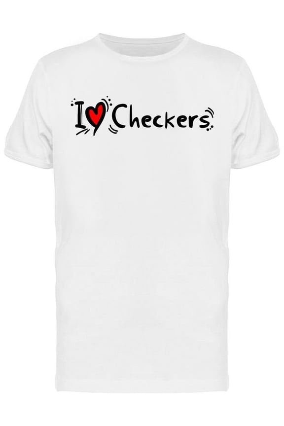 I Love Checkers T-Shirt Men -Image by Shutterstock, Male Medium