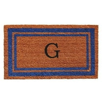Calloway Mills Blue Border 18" x 30" Monogram Outdoor Doormat (Letter G)