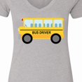 thumbnail image 4 of Inktastic Bus Driver School Bus Women's V-Neck T-Shirt, 4 of 5