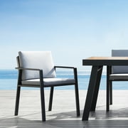 HIGOLD 3801 Nofi Patio Dining Chair with Cushion Set of 2, Outdoor Aluminum Furniture for Garden Living