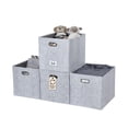 thumbnail image 1 of Cajas de almacenamiento de fieltro DECOMOMO 38x33x33 cm 4 piezas Gris claro, 1 of 9