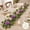 Purple, variant on Hanging Floral Vine Eucalyptus Garland with Rose for Mantle Wedding Table Runner Centerpiece Backdrop Home Decor 2 Pack