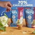 thumbnail image 3 of GOOD CHIPS Baked Cauliflower Aged Cheese Chips, 12-Pack, 1.23oz Bags, 3 of 7