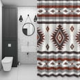 thumbnail image 4 of Red Grey Shower Curtain for Bathroom Decor, Southwestern Native Aztec Ethnic Style Geometric Waterproof Fabric Shower Curtain, 48"x72" Set with 12 Hooks, 4 of 9