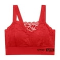 thumbnail image 4 of LLYWEY Women's Bras No Underwire Comfy Bras Women Ladies Bralette Bra Style-751 Women's Plus Lightly Lined Bra Feature Adult Female Lace Sports Bras Red 38B, 4 of 5