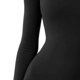 thumbnail image 4 of Monos de manga larga para mujer, pantalones largos de pierna ancha, mameluco para mujer, moda elástica Negro S Jinwen Mono corto, 4 of 8
