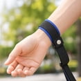 thumbnail image 4 of Anti Detachment Dog Leash Wrist Strap, Adjustable Velcro Hand Loop with Snap Button, Comfortable Hands Free Walking Safety Belt for Dogs Black 20", 4 of 6