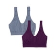 thumbnail image 1 of Bali Womens Microfiber Damask Crop Top Soft Cup Bra 2-Pack Style-X1J3, 1 of 3