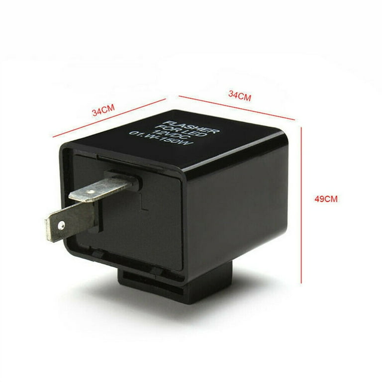 Blinker Relay Stylish Universal Electronic Flasher Relay Module 12V 2Pin LED Turn Signal Light Motorcycle Error Fast Flasher Turn Signal Flasher - Foto 14
