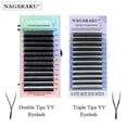 thumbnail image 2 of NAGARAKU YY Forma Doble/Tres Puntas Divididas Triple Superior Entrelazado Raíz Extensiones de Pestañas Pestañas Dengxun unisex, 2 of 2