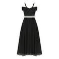 thumbnail image 2 of iEFiEL Girls Rhinestone Floral Lace Maxi Romper Dress for Pageant School Dance Birthday Party, 2 of 7