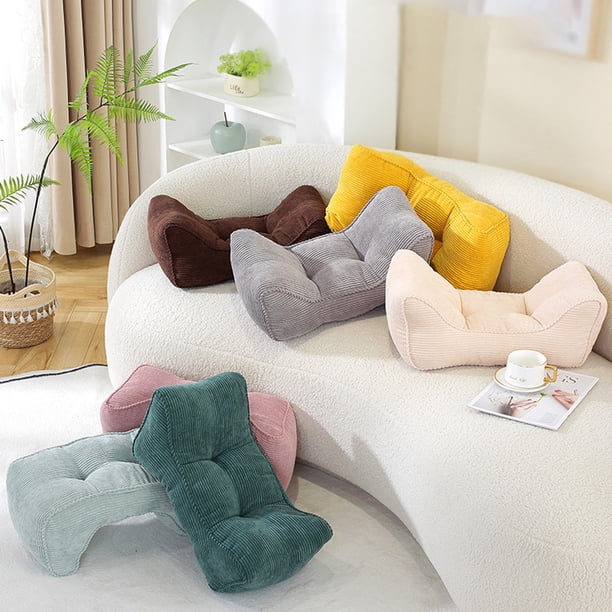 Fiudx Cojín de Pana, Soporte Lumbar Suave, Cómodo Cojín para La Siesta, Multiusos, para Oficina, Viajes y Coche, Diseño Ergonómico, Cojín Relajante, Tamaño 38 X 20 X 14 Cm
