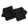 thumbnail image 1 of Yuarrent Calentador de piernas, cubrebotas, puños con colgante de flecos, accesorio de vestir Suministros térmicos Negro, 1 of 5