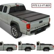 Kikito Professional FRP Hard Tri-Fold Truck Bed Tonneau Cover for 2007-2021 Tundra 5.5ft (66.7in) Bed for Models with or Without The Deckrail System