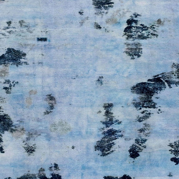 Ahgly Company Indoor Square Abstract Blue Abstract Area Rugs, 3' Square