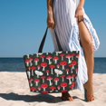 thumbnail image 6 of Naloa Red Mushrooms Large Capacity Beach Bag, Waterproof Sandproof Beach Swim Pool Bag Tote Bag for Women, 6 of 7