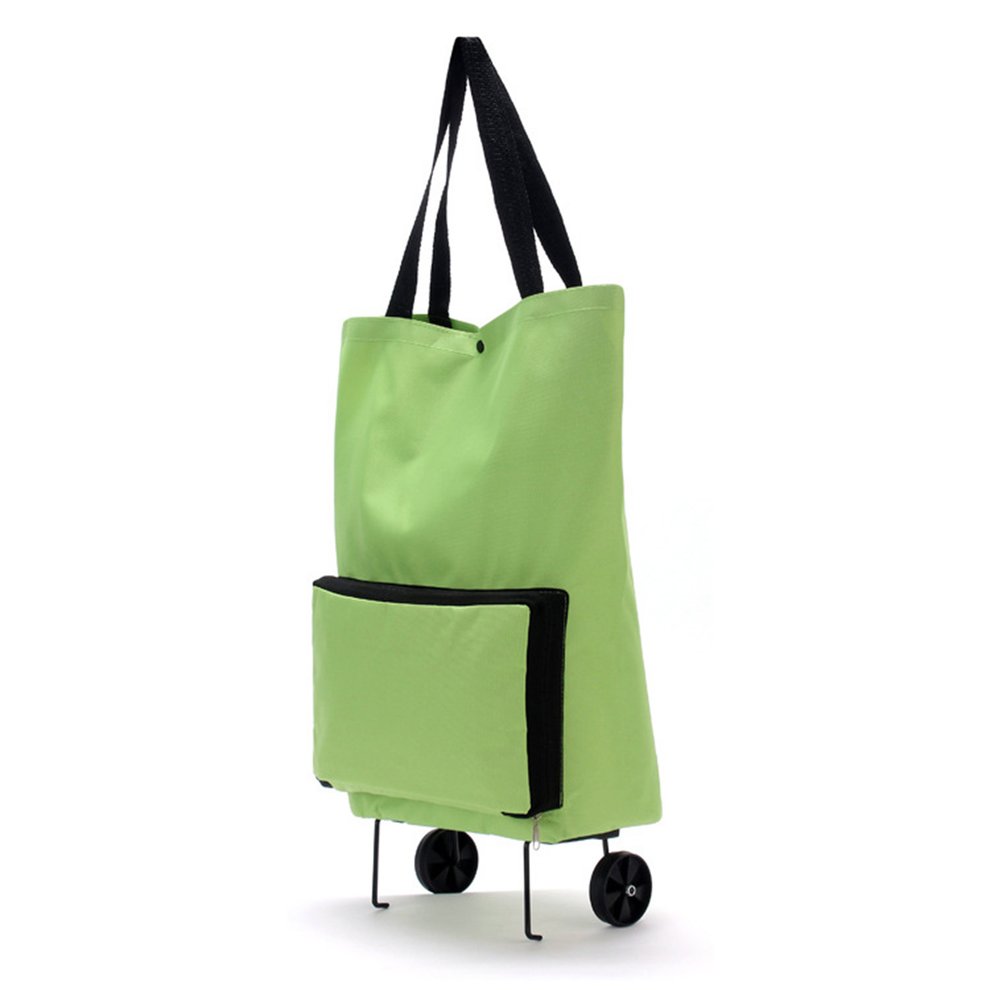 Large Thickened Canvas Lightweight Foldable Shopping Trolley Wheel Bag